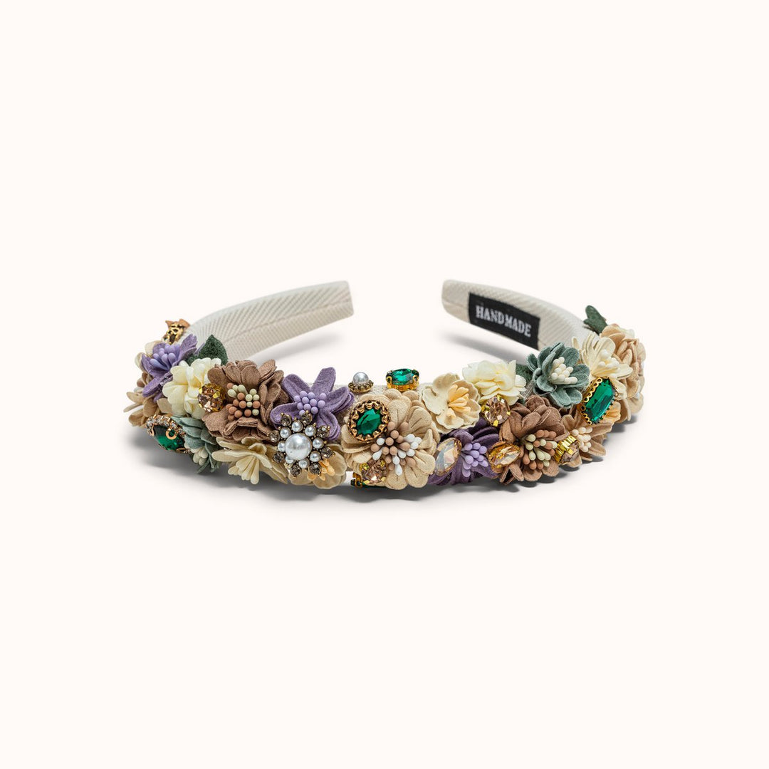 Haarkranz Blumen Haarreif CREME