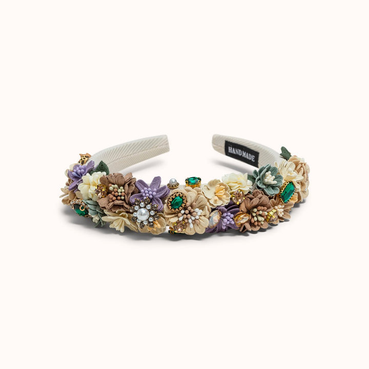 Haarkranz Blumen Haarreif CREME