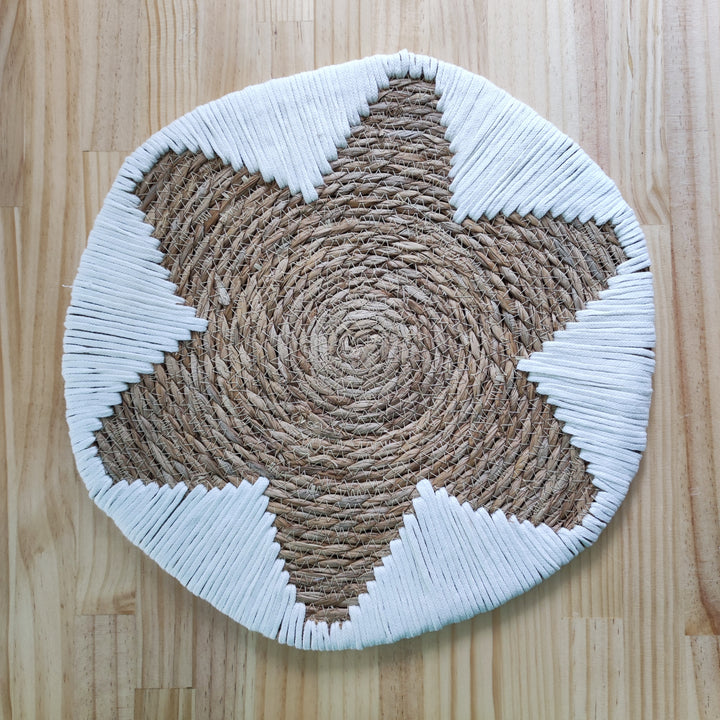 Rundes Boho Tischset „Stern“ aus nachhaltigen Materialien