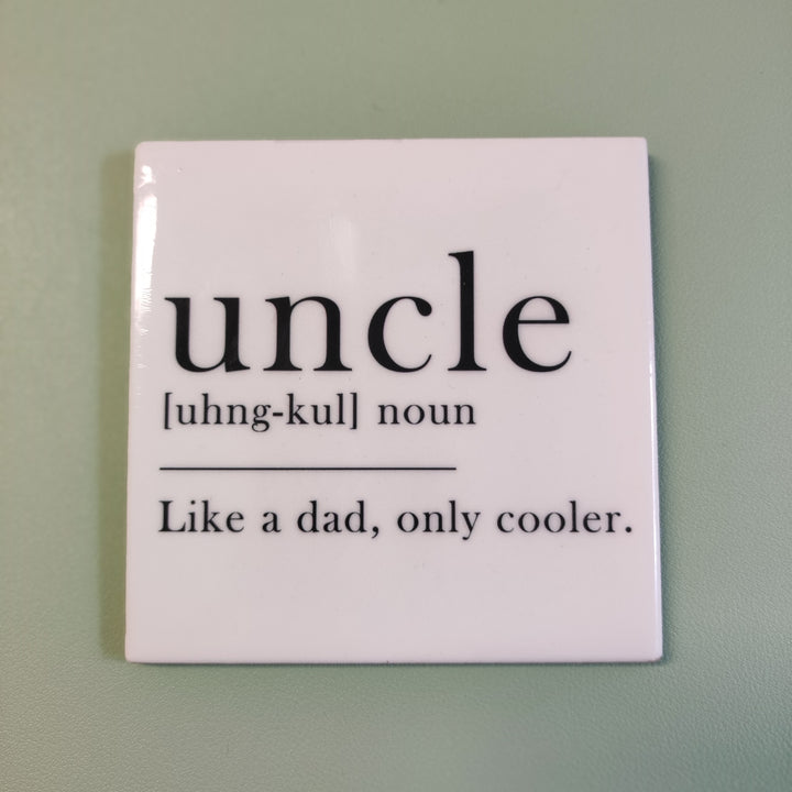 Fliese Deko‑Hänger UNCLE Dictionary – Humorvolle Definition