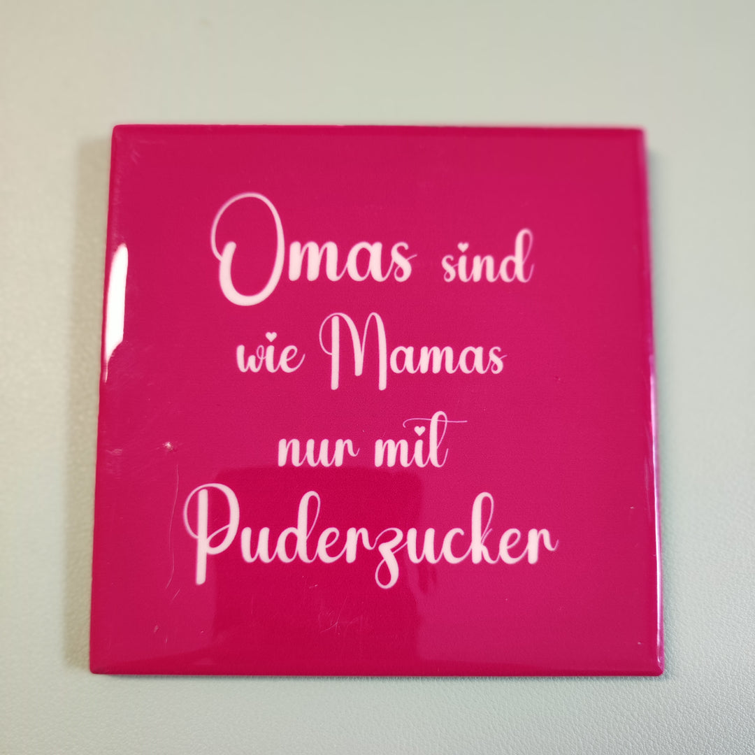 Fliese - Deko-Hänger OMAS MIT PUDERZUCKER