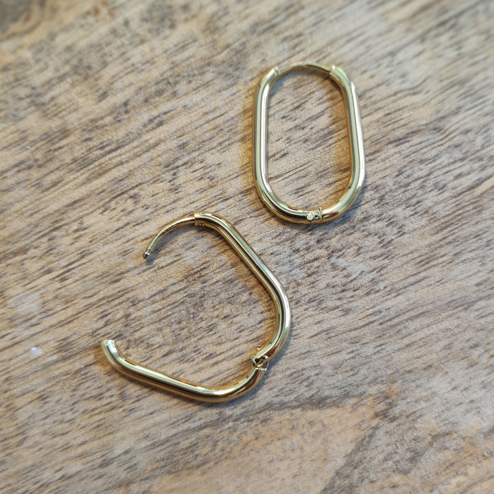 Ohrringe Creolen schmal gold (17) oval