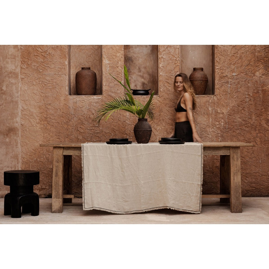 TUSCANY Tischdecke - Leinen Natur 150x300