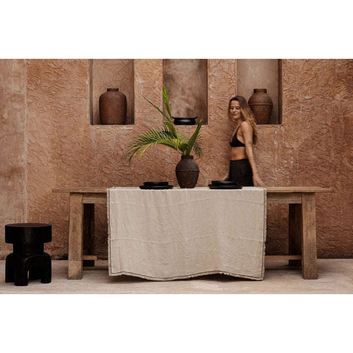TUSCANY Tischdecke - Leinen Natur 150x300