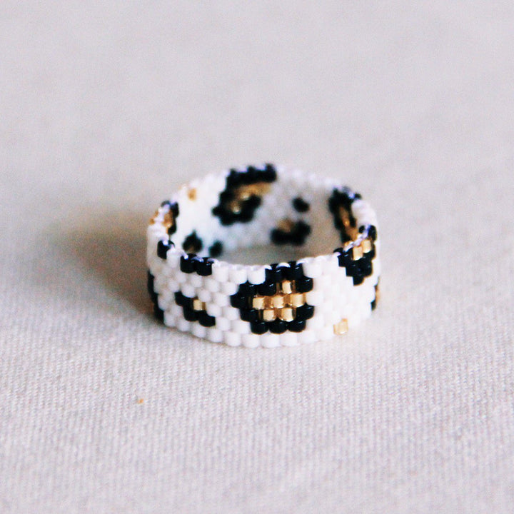 Ring - Miyuki-Perlen - TILABEAD Design - Leo Muster