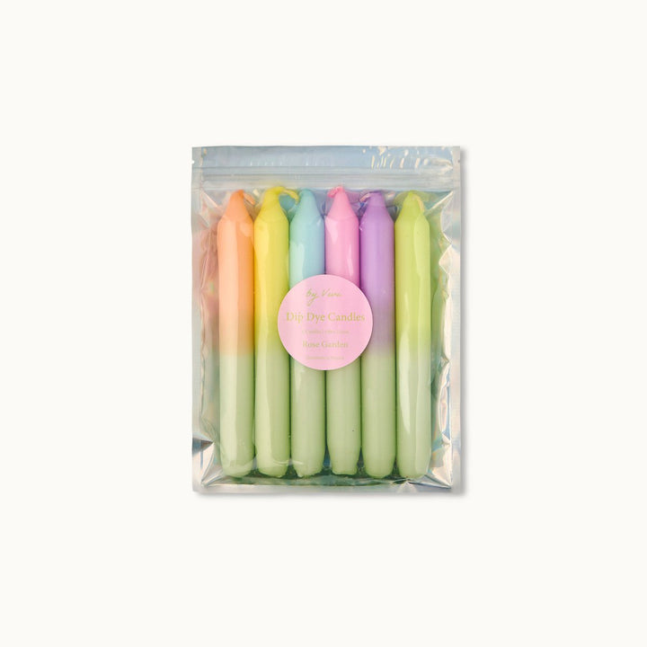 Dip Dye Kerzen 6er-Set ROSE GARDEN