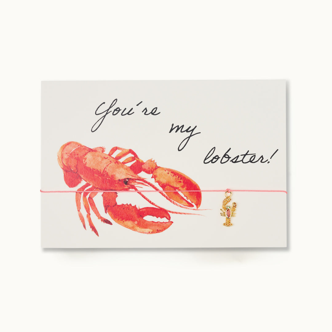 Grußkarte mit Armband: You're my Lobster!