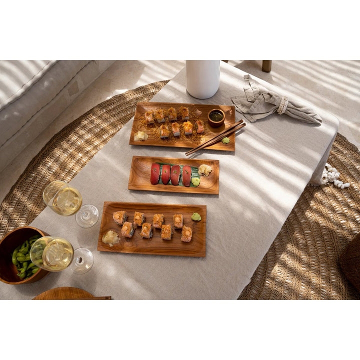 TEAK SUSHI Platte L - Servierplatte - Dekoablage