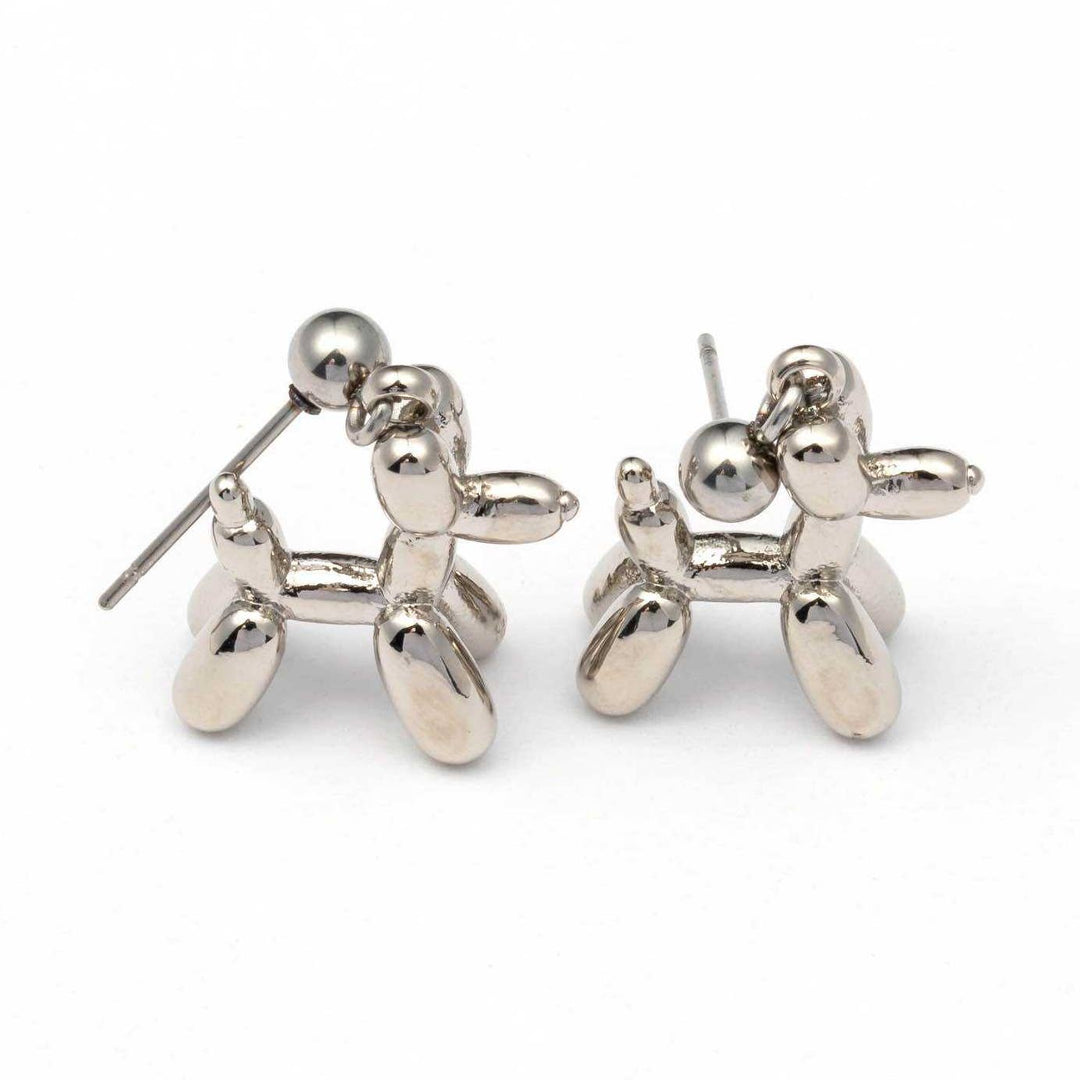 Ohrringe - Ohrstecker Balloon Dog Anhänger - Silber