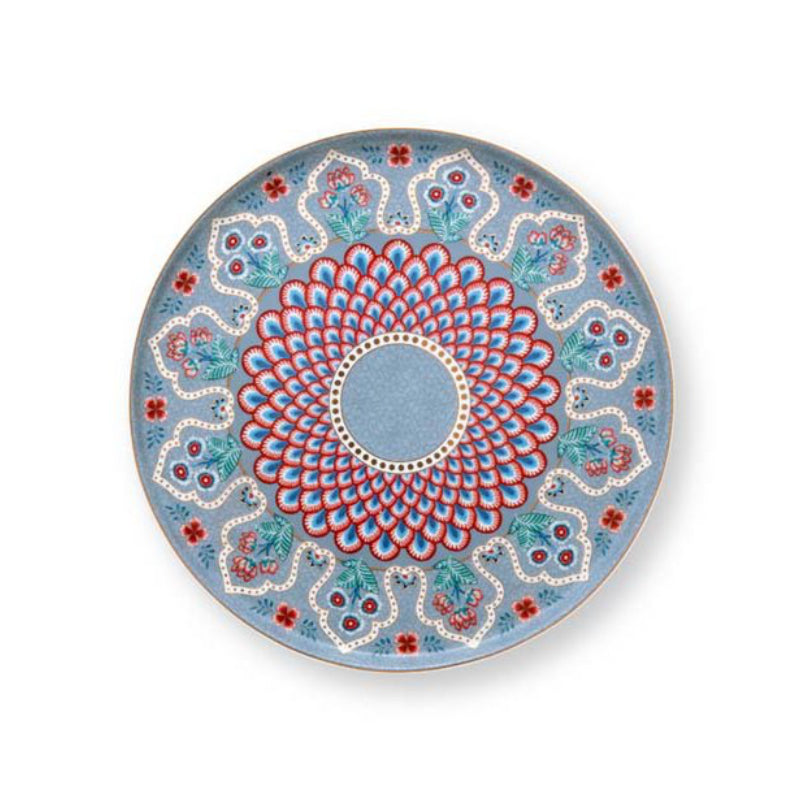 Mini Cake Tray FLOWER FESTIVAL Light Blue 21cm