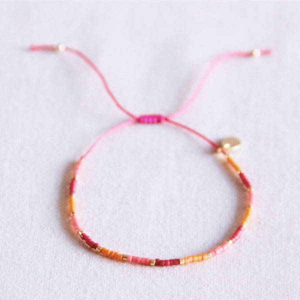Armband - Miyuki - Colorblock Pink/Orange