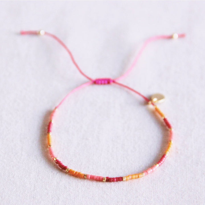 Armband - Miyuki - Colorblock Pink/Orange