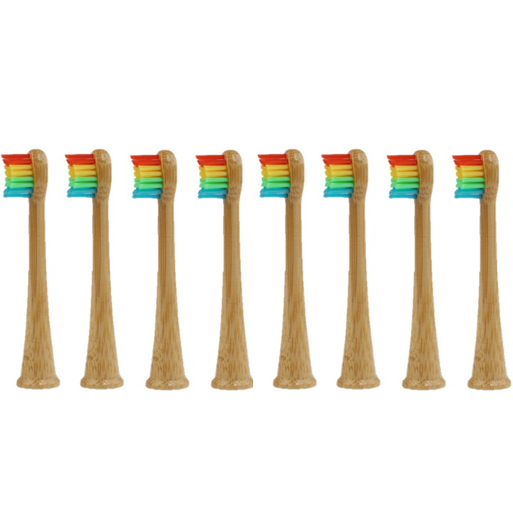 Sonicare Bürstenköpfe - Kinder | 8 Stück | Regenbogen  - nachhaltig aus Bambus