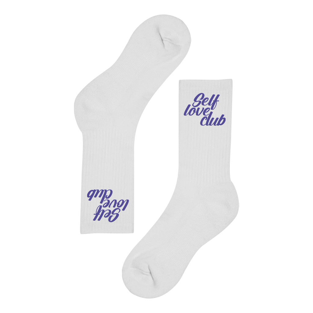 Socken Lila Self Love Club Sportive - Weiß