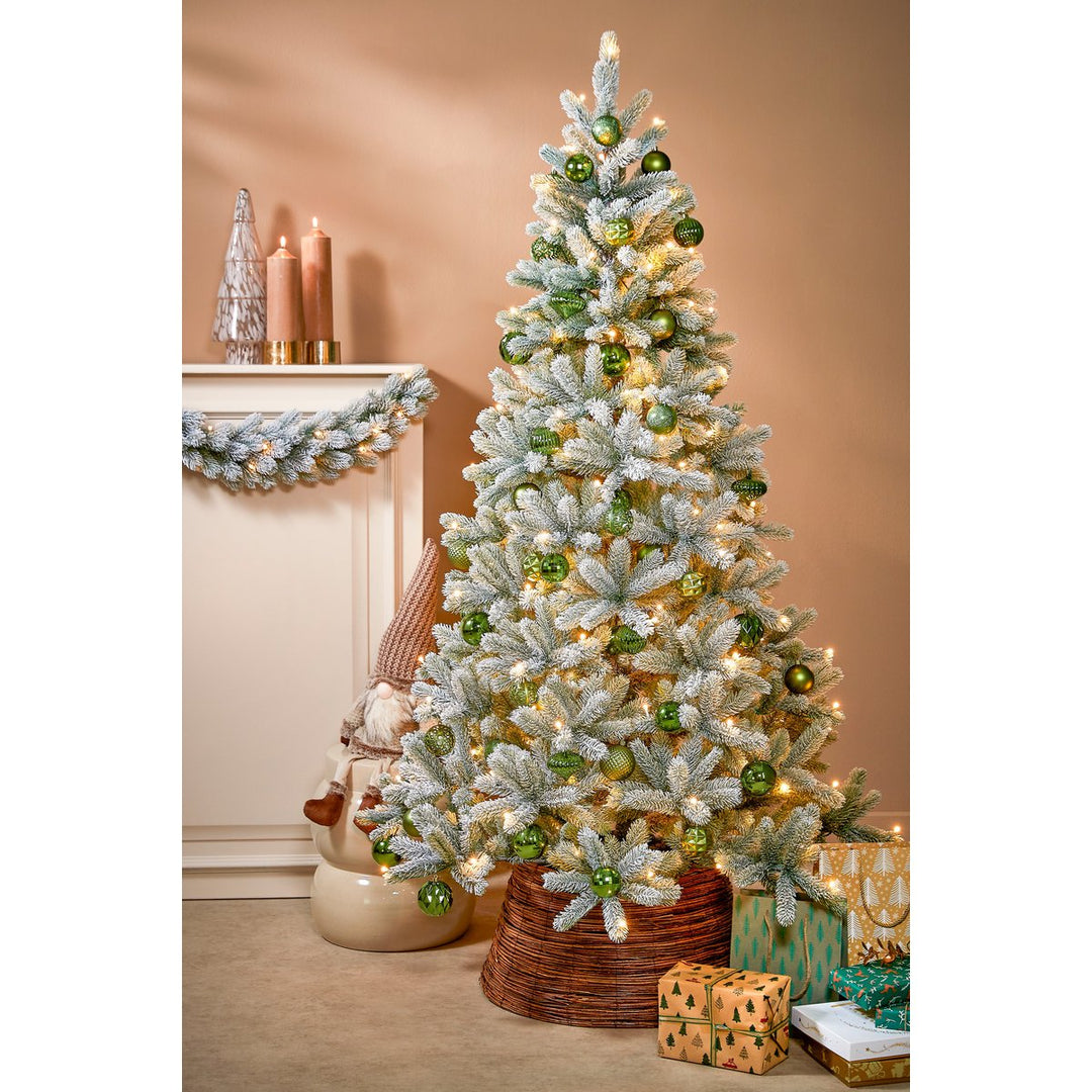 Weihnachtskugeln Set – 60 Stück – Ø7 cm – Kunststoff – dunkelgrün