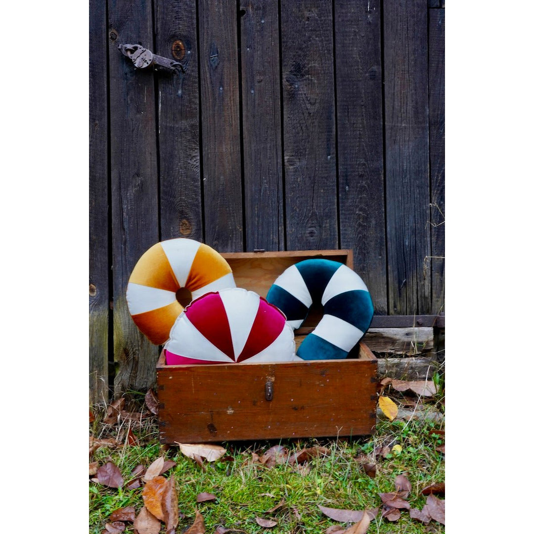 CANDY Patchwork-Kissen / Grün