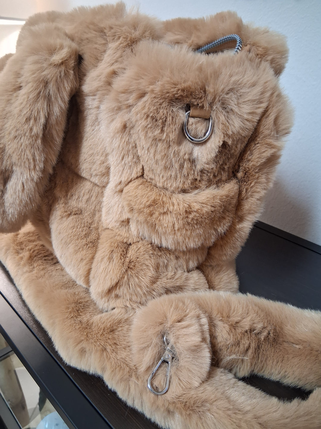 flauschige Handtasche - camelbraun - Teddyfell