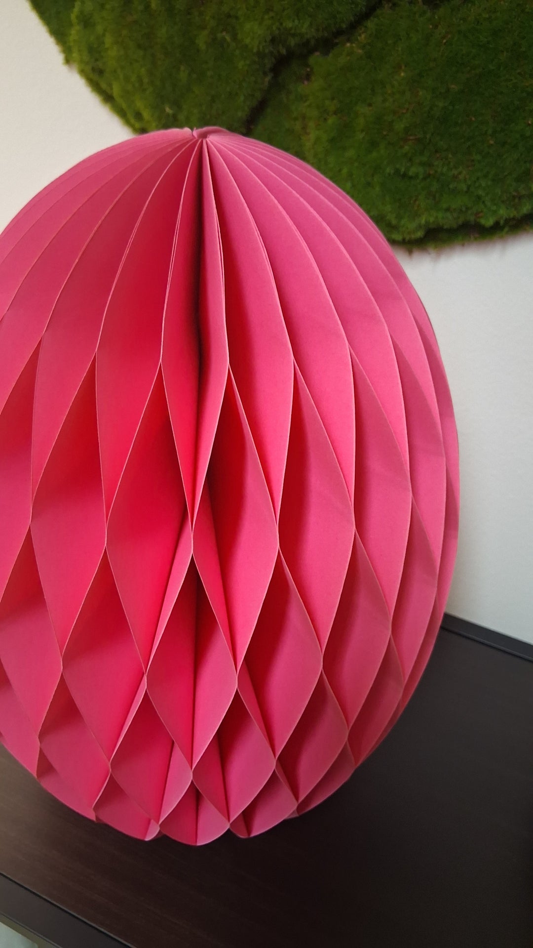 Ostern Ei - Dekoaufsteller 40cm - Deko Osterei - Honeycomb - Papier pink od. weiß