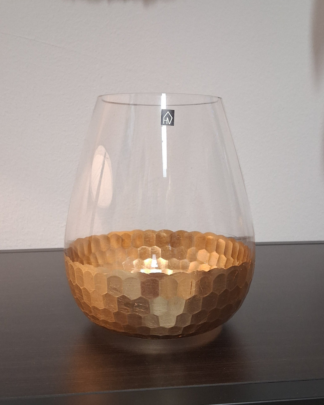 Vase mit Goldboden – Blumenvase - Dekovase - 2 Größen