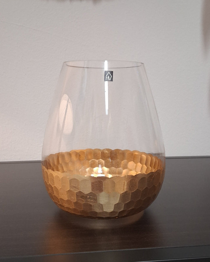 Vase mit Goldboden – Blumenvase - Dekovase - 2 Größen