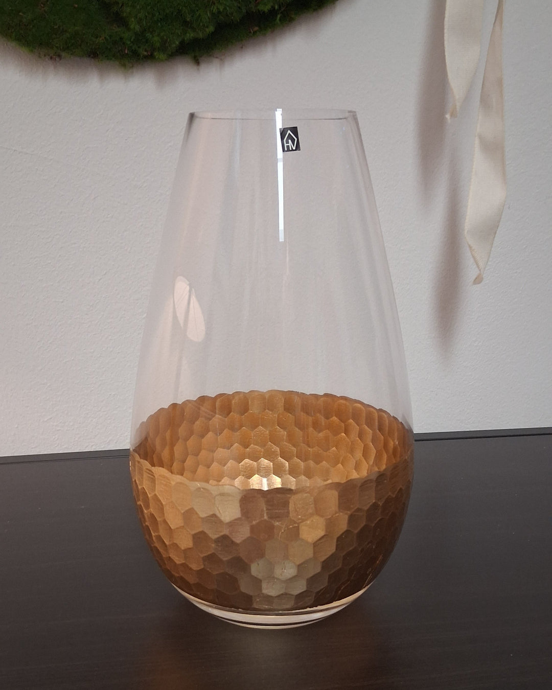 Vase mit Goldboden – Blumenvase - Dekovase - 2 Größen