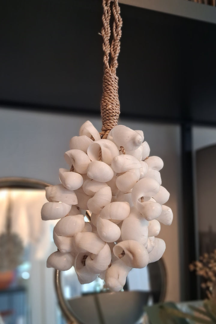 Muschelbündel - Dekoanhänger - Vorhangquaste - natürliche weiße Muschel Stränge
