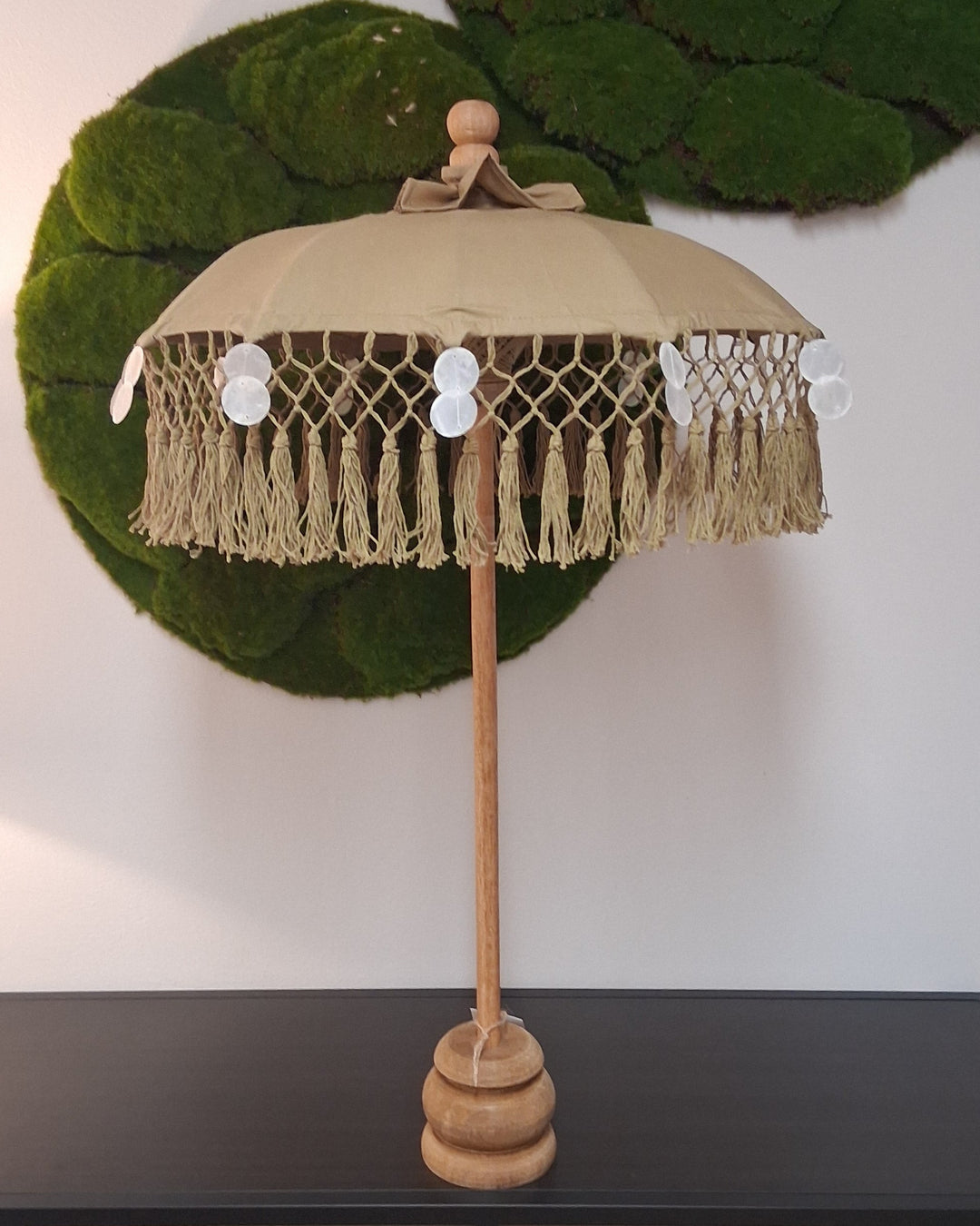 Deko Sonnenschirm - Bali Deko - Bohostil Schirm - Tischschirm 80cm - 2 Farben