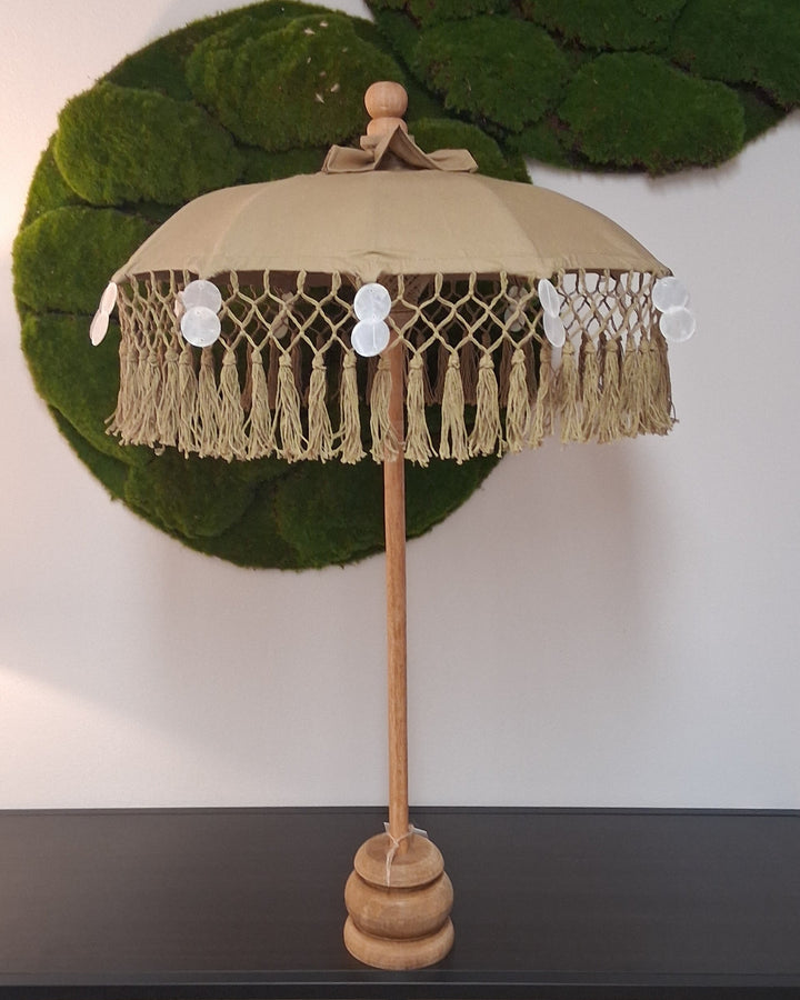 Deko Sonnenschirm - Bali Deko - Bohostil Schirm - Tischschirm 80cm - 2 Farben