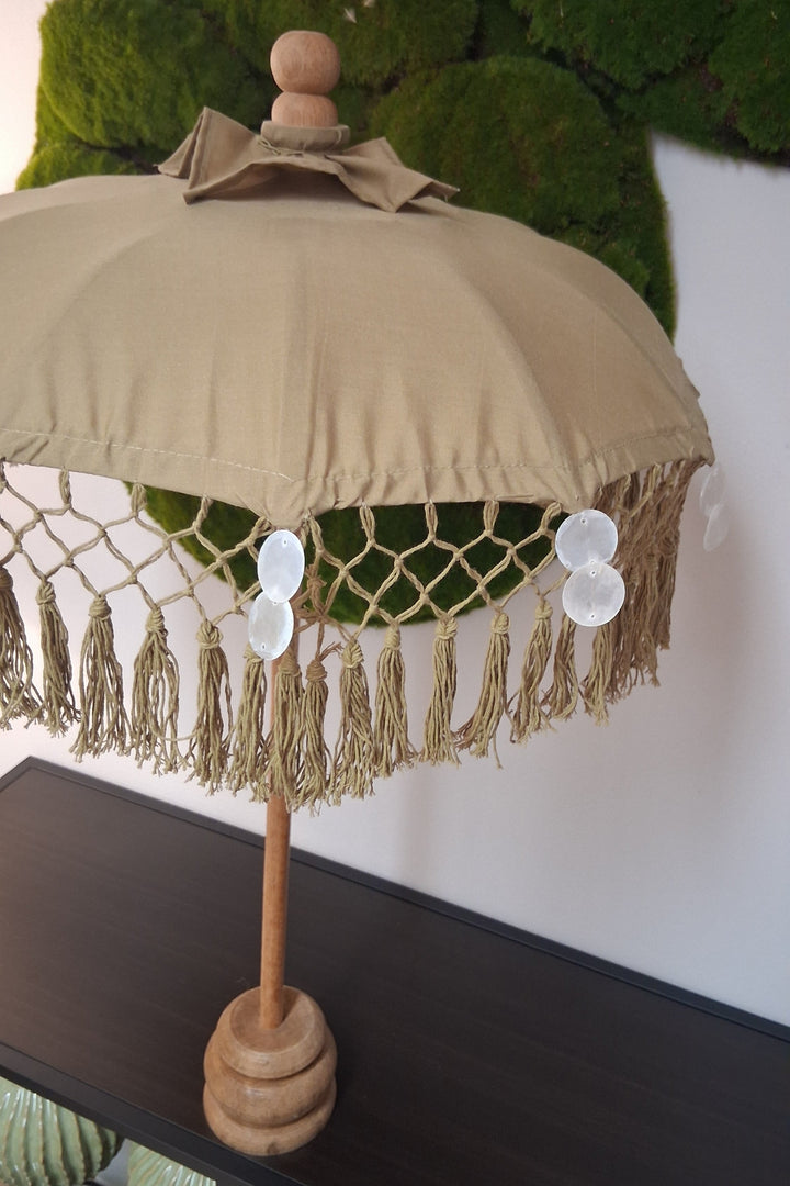 Deko Sonnenschirm - Bali Deko - Bohostil Schirm - Tischschirm 80cm - 2 Farben