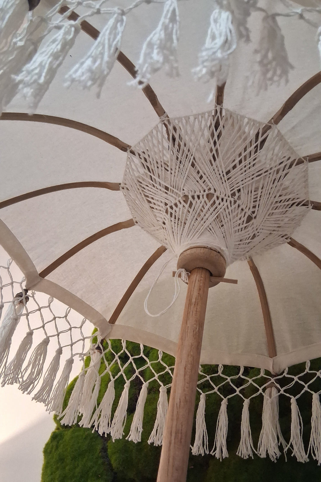 Deko Sonnenschirm - Bali Deko - Bohostil Schirm - Tischschirm 80cm - 2 Farben