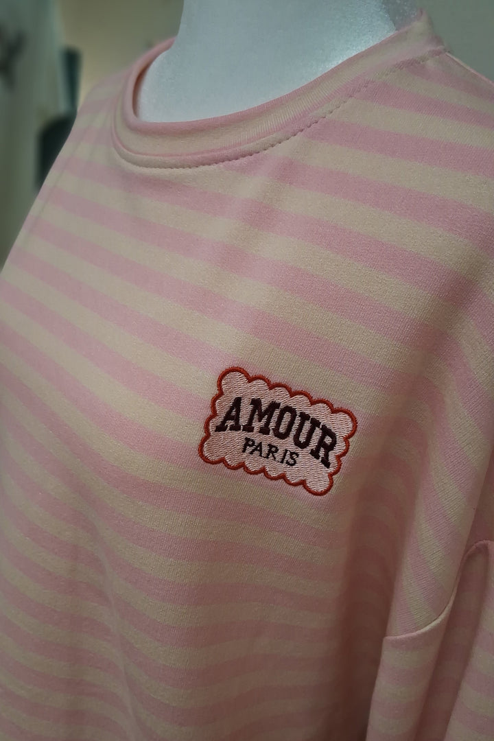 Sweatshirt AMOUR Paris - leichter Pulli - Shirt mit Streifen
