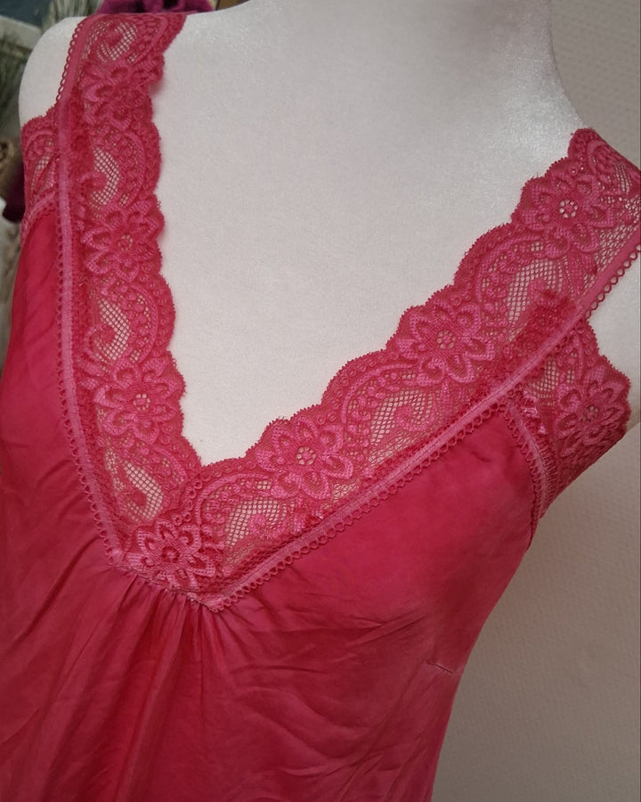 Cami Top - Top mit Spitzenträgern - Satin Look - 4 Farben