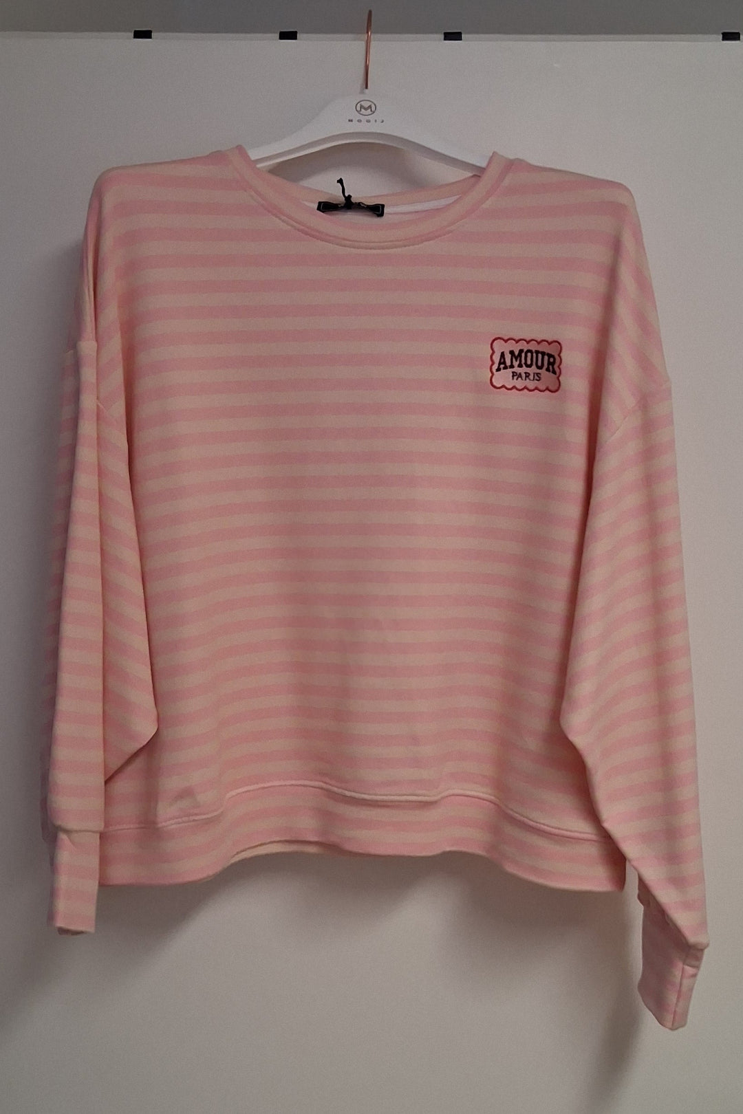 Sweatshirt AMOUR Paris - leichter Pulli - Shirt mit Streifen