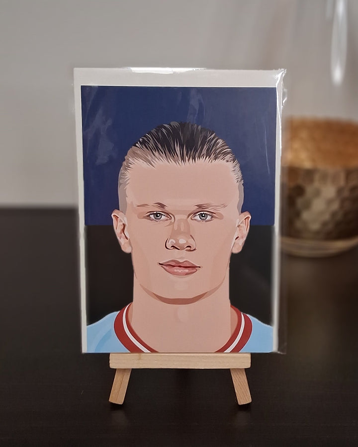 Postkarte mit Umschlag - Portrait Popkultur Künstler im Pop-Art Stil