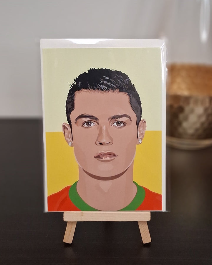 Postkarte mit Umschlag - Portrait Popkultur Künstler im Pop-Art Stil