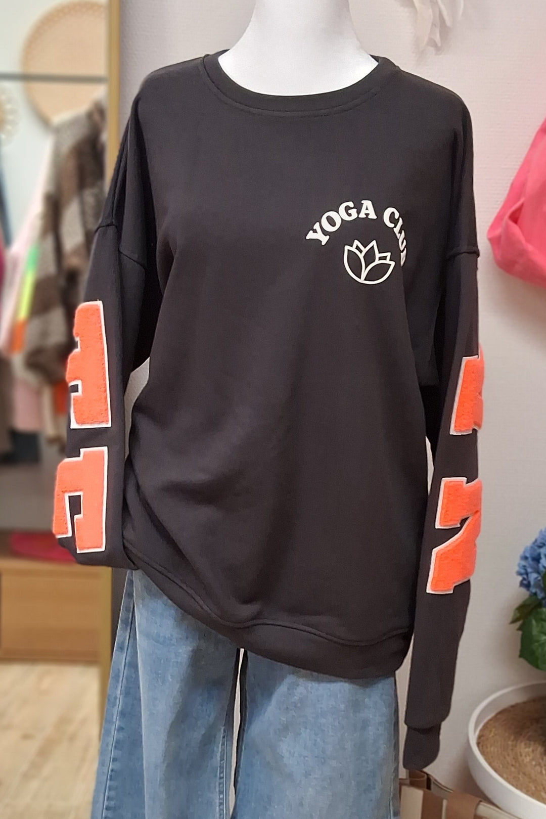 Pullover YOGA CLUB / NAMASTE - Oversize Sweatshirt - div. Farben