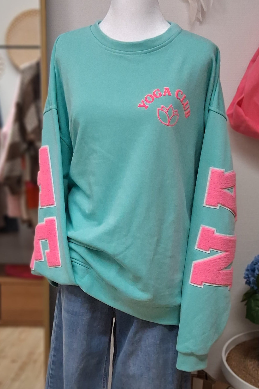 Pullover YOGA CLUB / NAMASTE - Oversize Sweatshirt - div. Farben