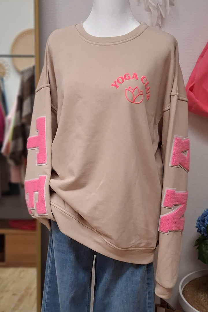 Pullover YOGA CLUB / NAMASTE - Oversize Sweatshirt - div. Farben