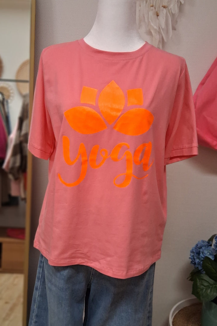 T-Shirt YOGA - Statement Shirt - Neonprint - 2 Farben