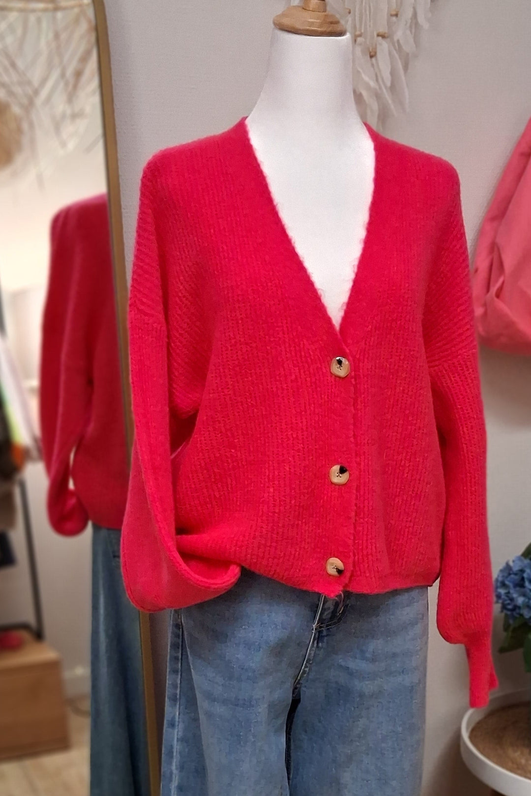 Cardigan - Strickjacke - 2 Farben