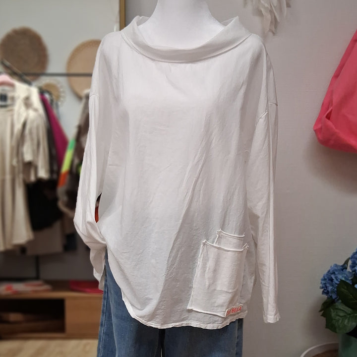 Langarmshirt mit weitem Kragen - Shirt CIAO BELLA