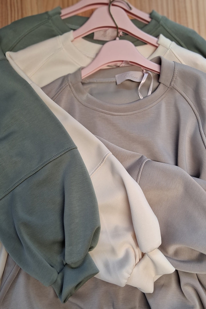 Pullover - Oversize Sweater - Statement Patch - 3 Farben