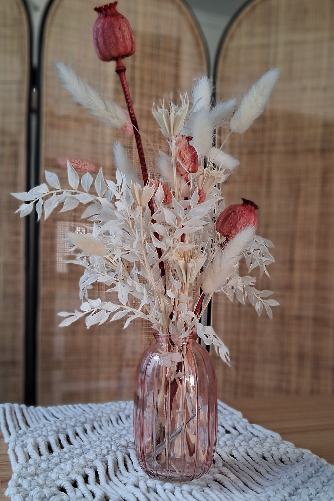Glasvase CANTO - Flaschenvase - Streifen od. Facetten