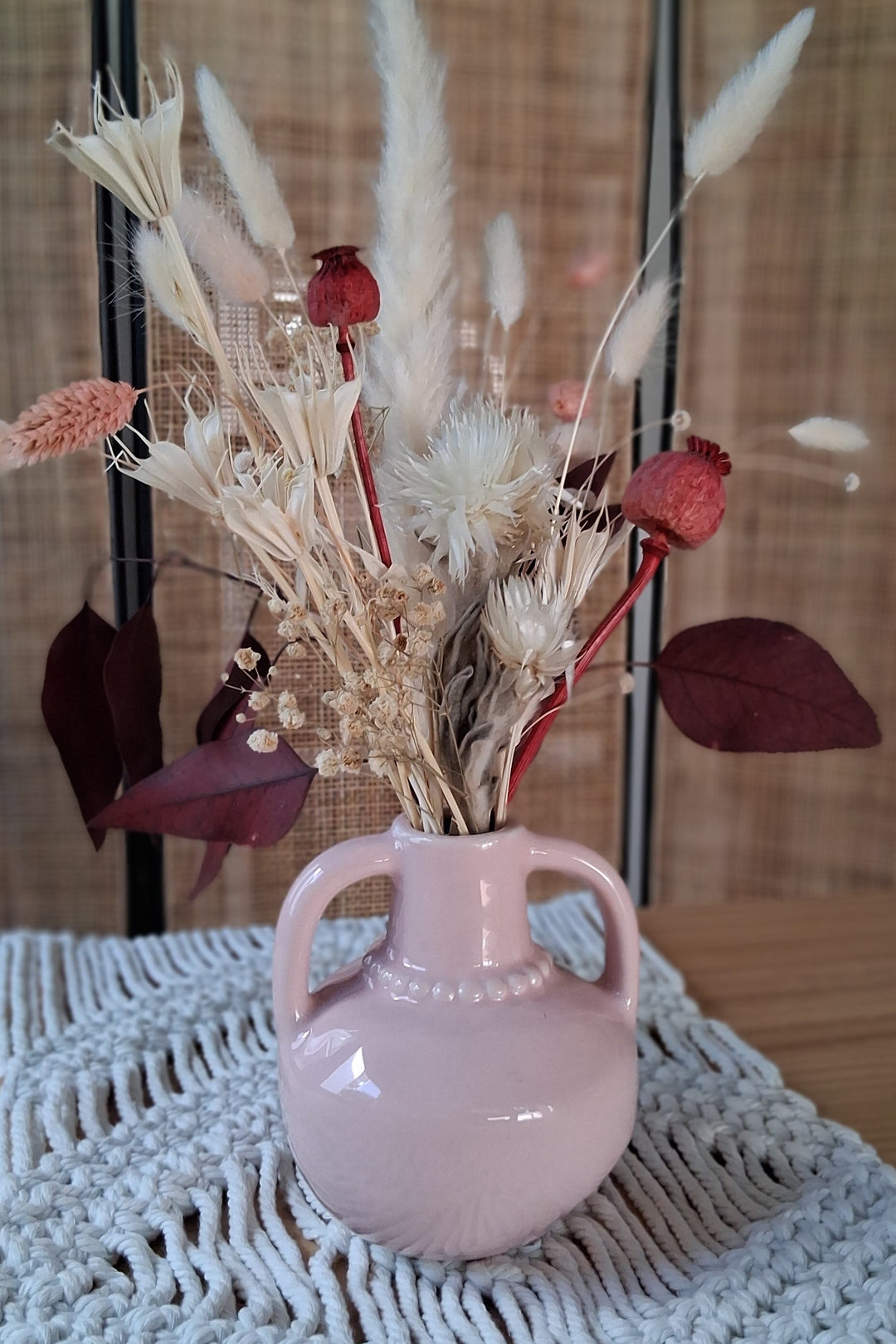 Kugelvase PEARL NECK - Krug Vase - rosa