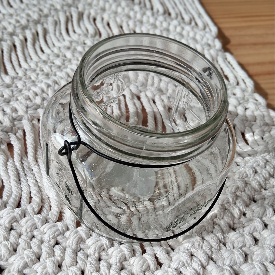 Windlicht MASON JAR - Kerzenglas mit Bügel - Kerzenhalter od. Pflanzgefäß