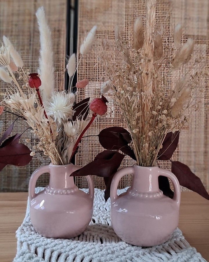 Kugelvase PEARL NECK - Krug Vase - rosa