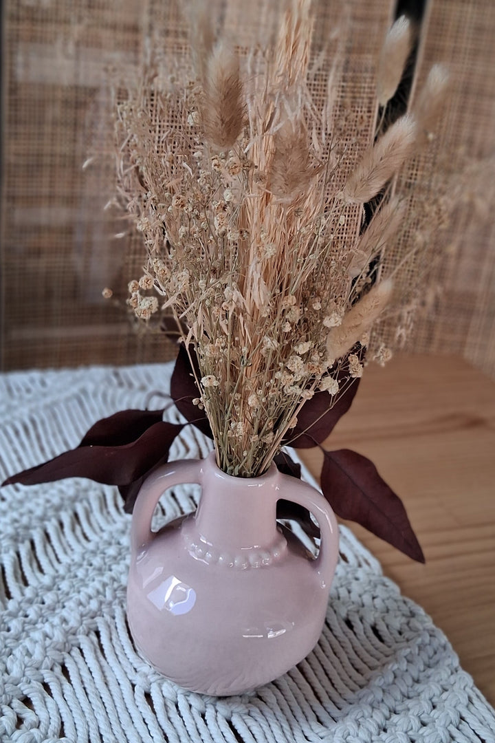 Kugelvase PEARL NECK - Krug Vase - rosa