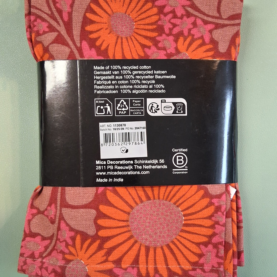 Servietten FLOWERS - Stoffservietten 4er-Set