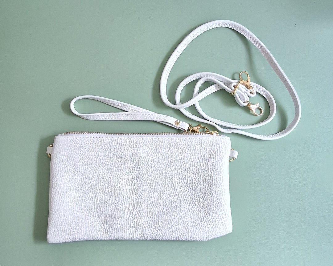 Clutch IZA - Handtasche - Umhängetasche - Leder / Metallic