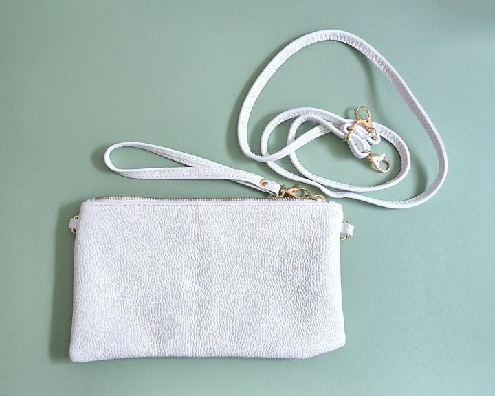 Clutch IZA - Handtasche - Umhängetasche - Leder / Metallic